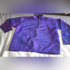 Vintage Purple Iridescent Quarter-Zip Windbreaker Qubi One Size